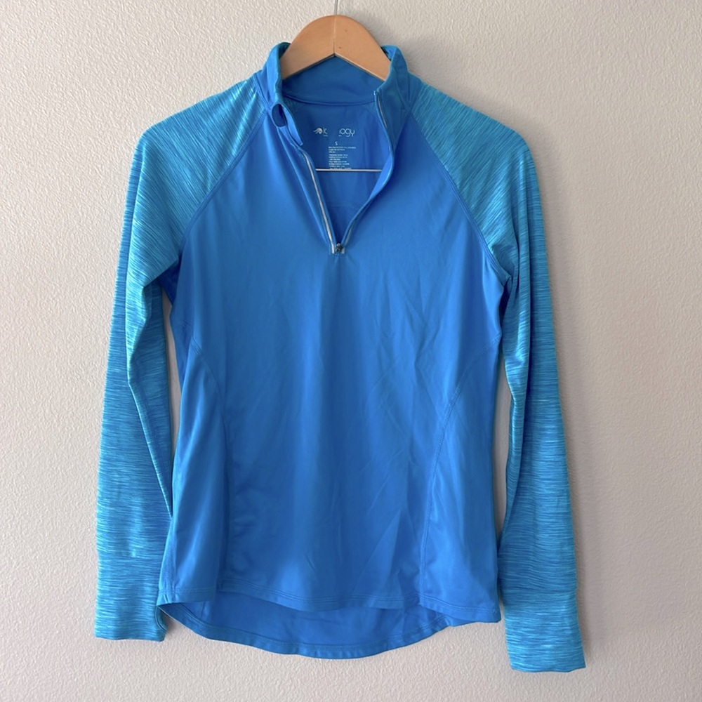 Ideology LS size S blue 3/4 zipped shirt great for outdoor sun protection